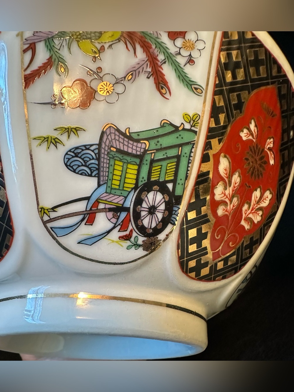 Antique 7" Japanese Arita Imari Porcelain Bowl Fuki Choshun - Picture 2 of 13